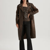 Helena Leather Trenchcoat