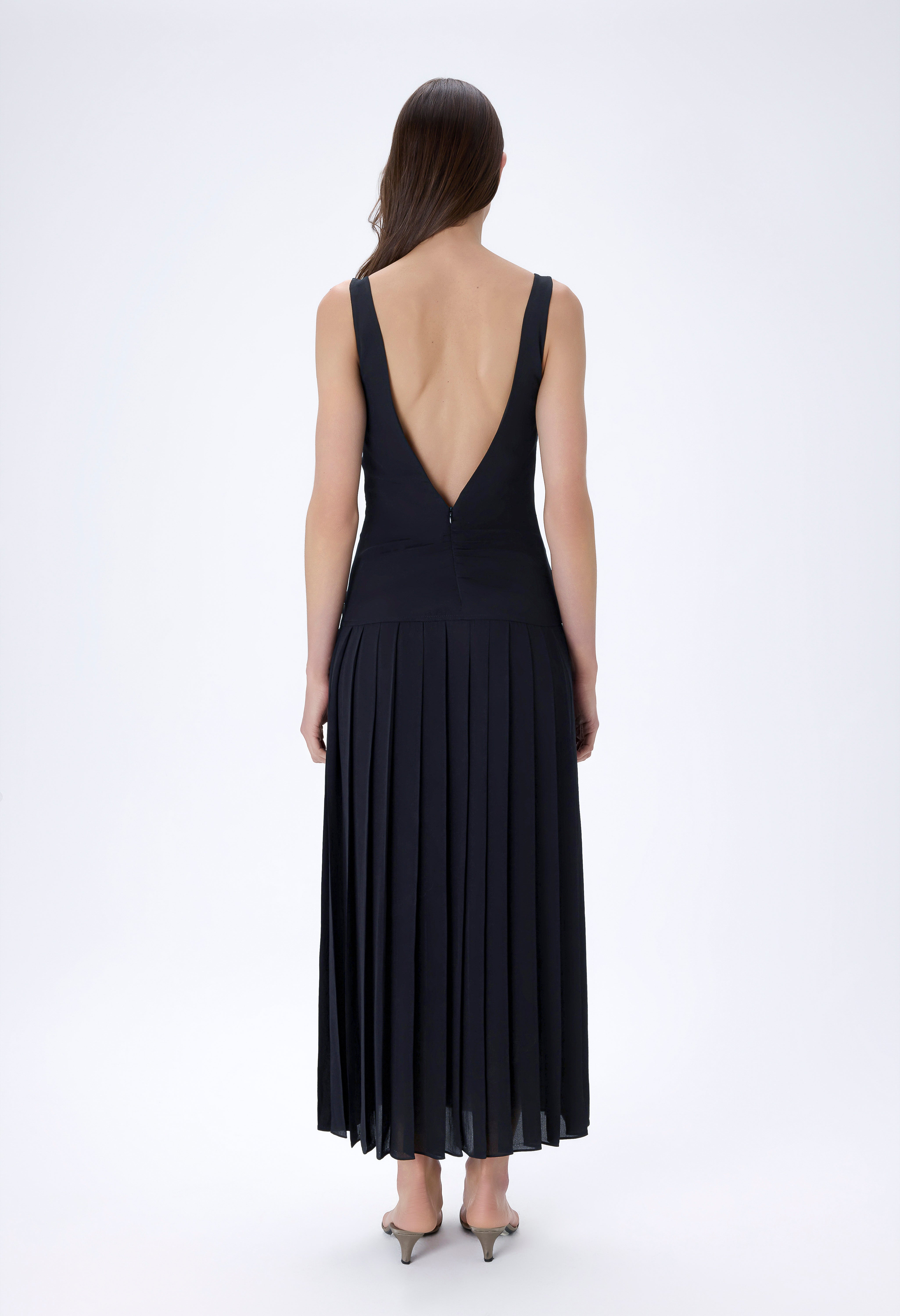 claude pleated dress Sea NY Claude Print Lace Collared Dress