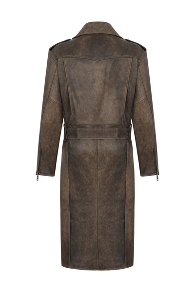Helena Leather Trenchcoat