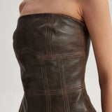 Talia Leather Bustier