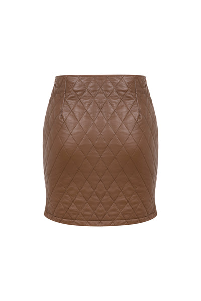 Brune Leather Skirt