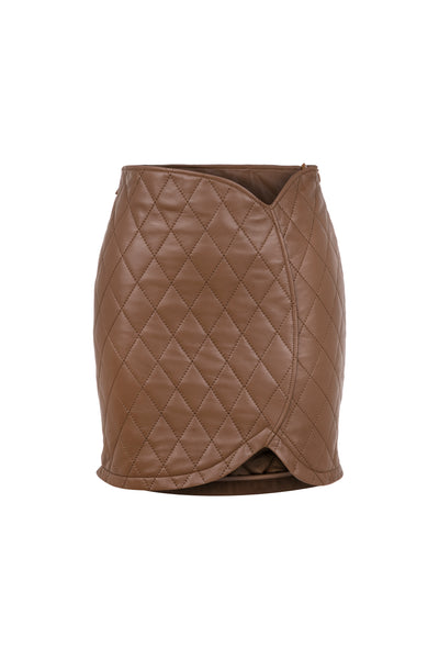 Brune Leather Skirt