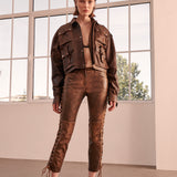 Wing Leather Pants
